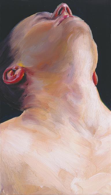 Hals, 2016, Öl auf Leinwand, 70×40 cm